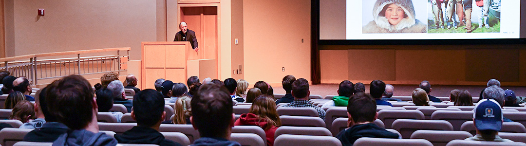 Students, faculty, and staff attending 2022 Hankin Lecture by Jack Hebert