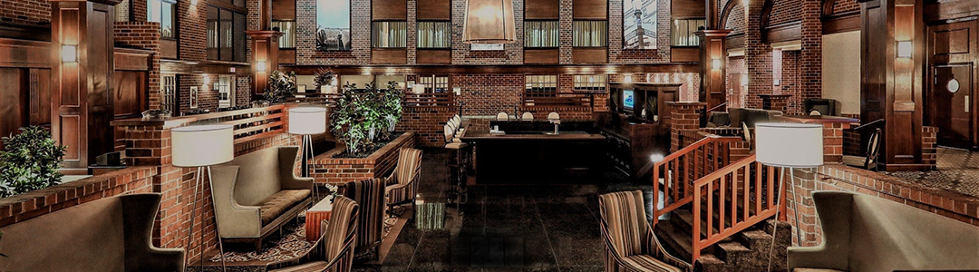 Interior atrium view of The Central Hotel & Conference Center in Harrisburg